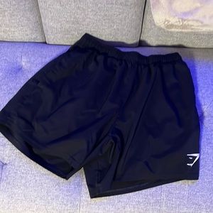 Black gym shark shorts